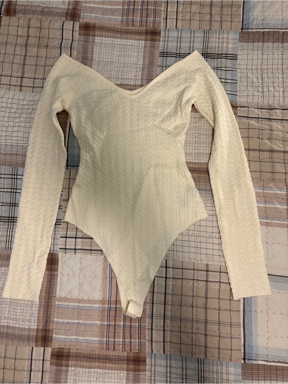 Windsor Cream Long-Sleeve Bodysuit
